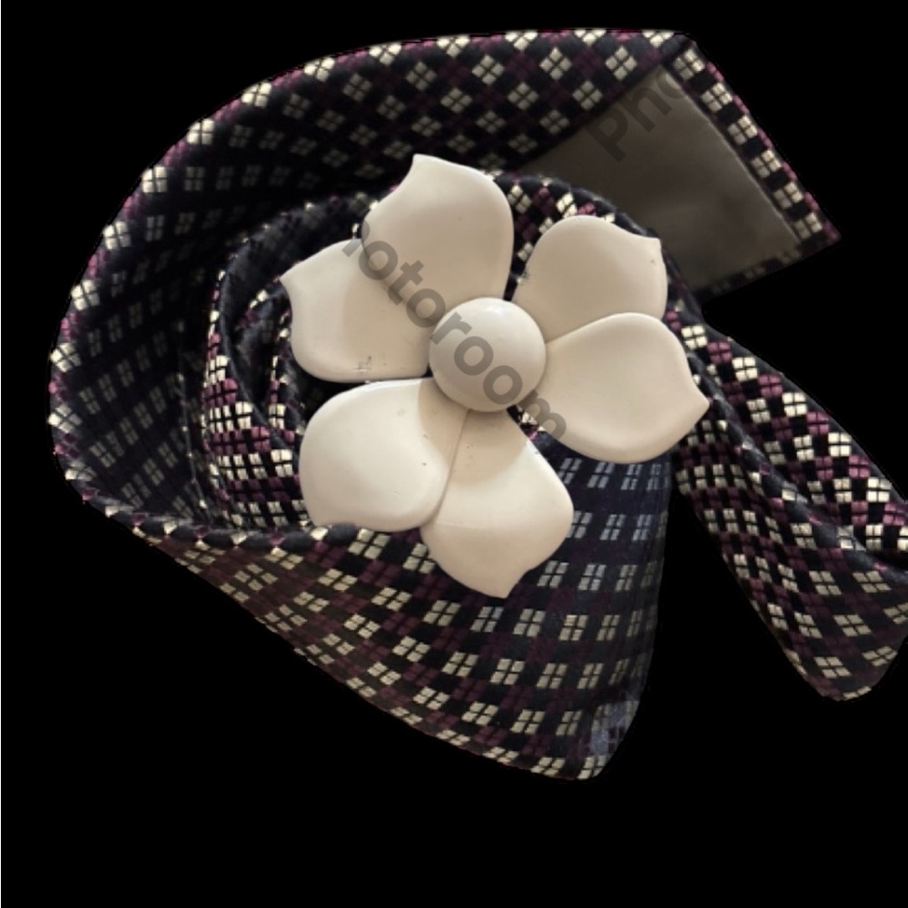 Elegant Purple & Silver Formal Tie